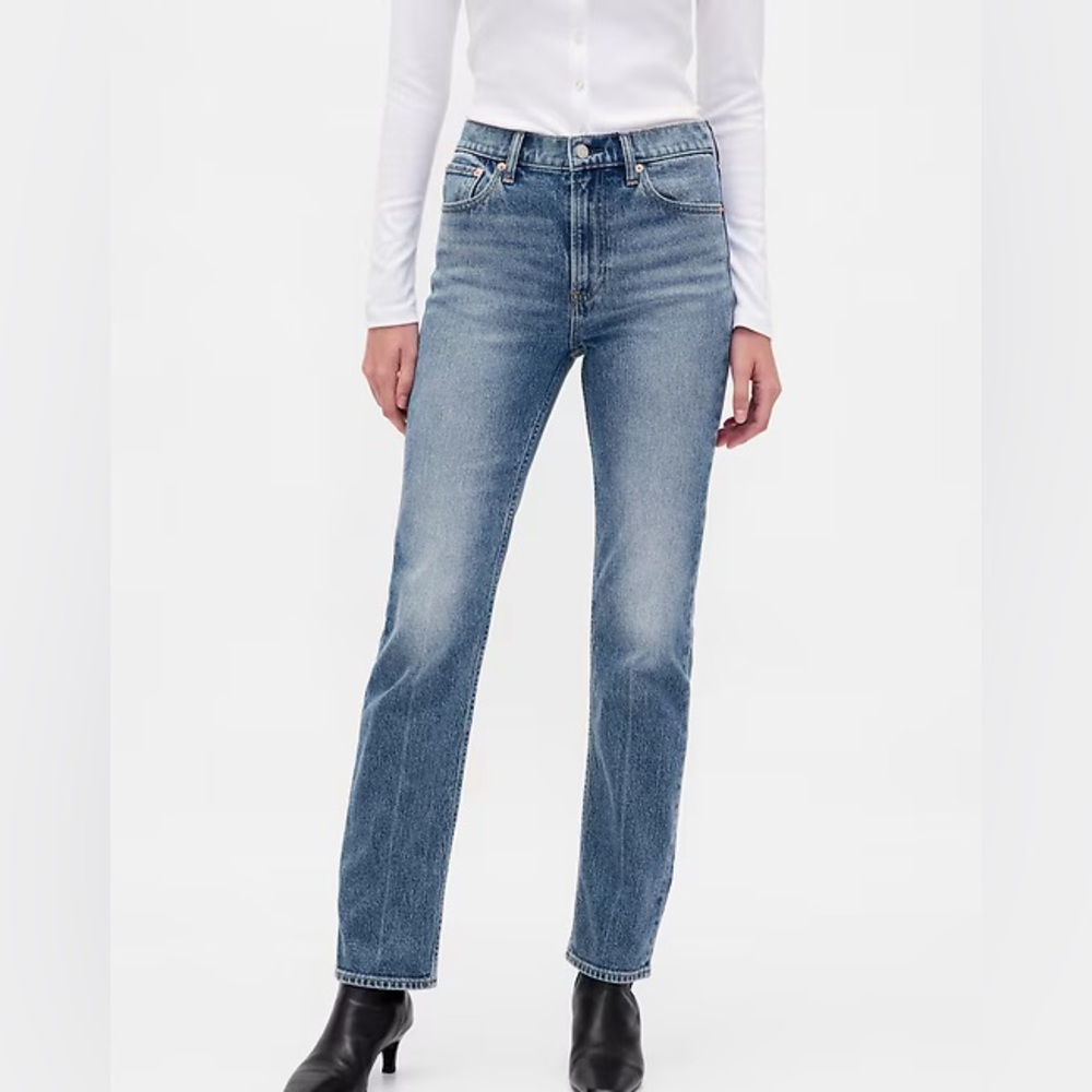 GAP High Rise '90s Straight Jeans NWT Size 27/4L